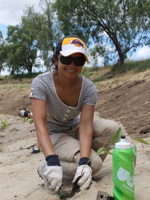 Carmel Ainsley was one of more than 70 volunteer planters.