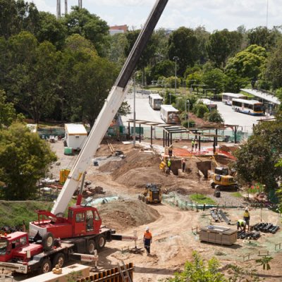 The walkway development is progressing well. 