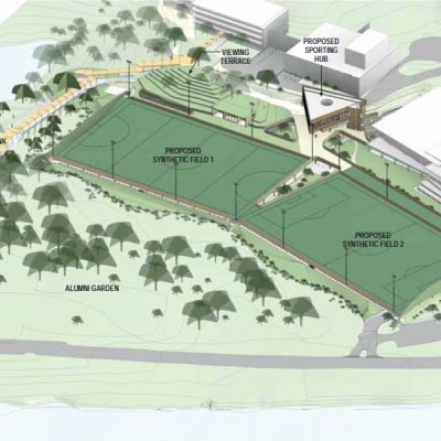 New carparks to be built at UQ will sport artificial playing fields.