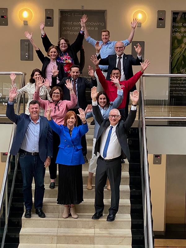 The ZNE-AG bid team after presenting their case in Canberra earlier this year
