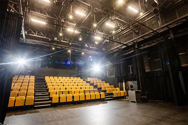 Tiered seating inside the Avalon Theatre