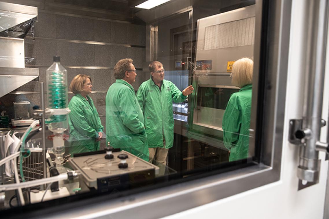 Professor Kevin Thomas in a lab.