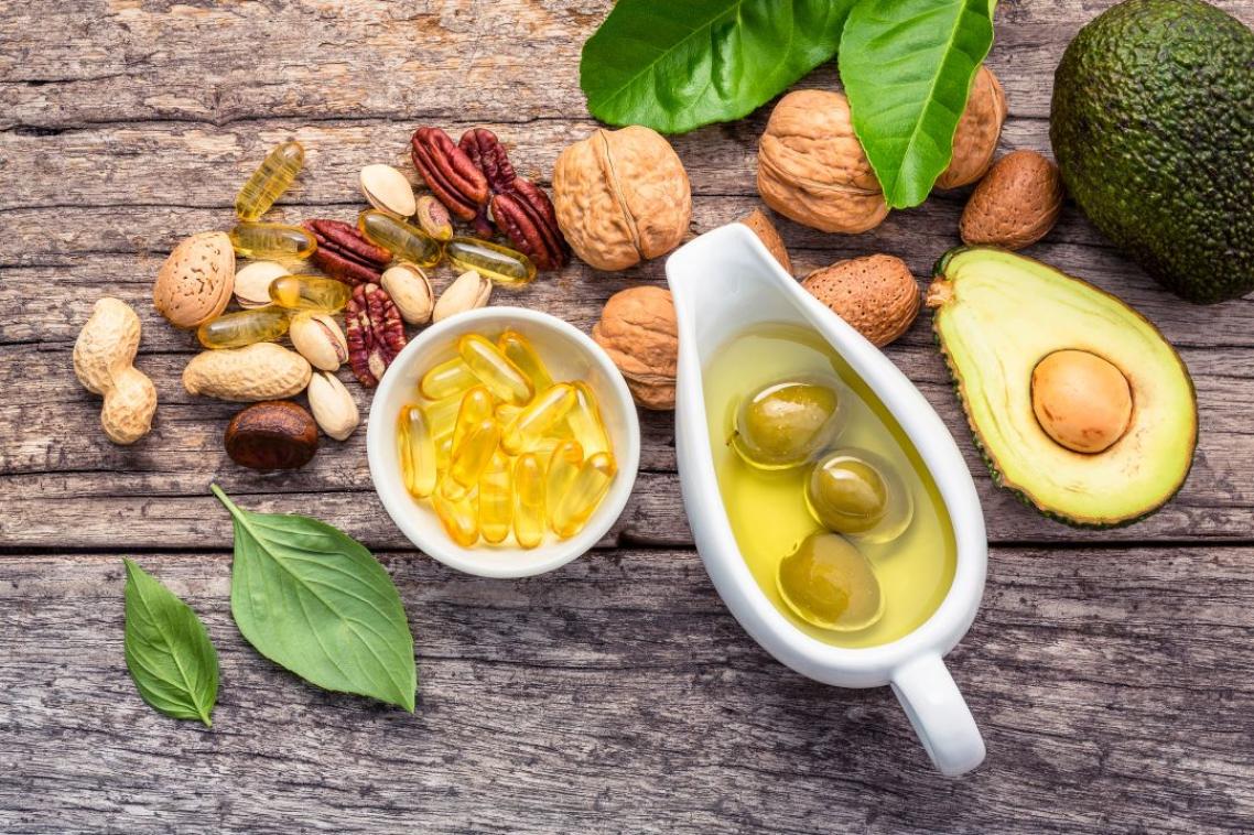Examples of 'good' fats: nuts, seeds, olives, avocado, fish oil supplements.