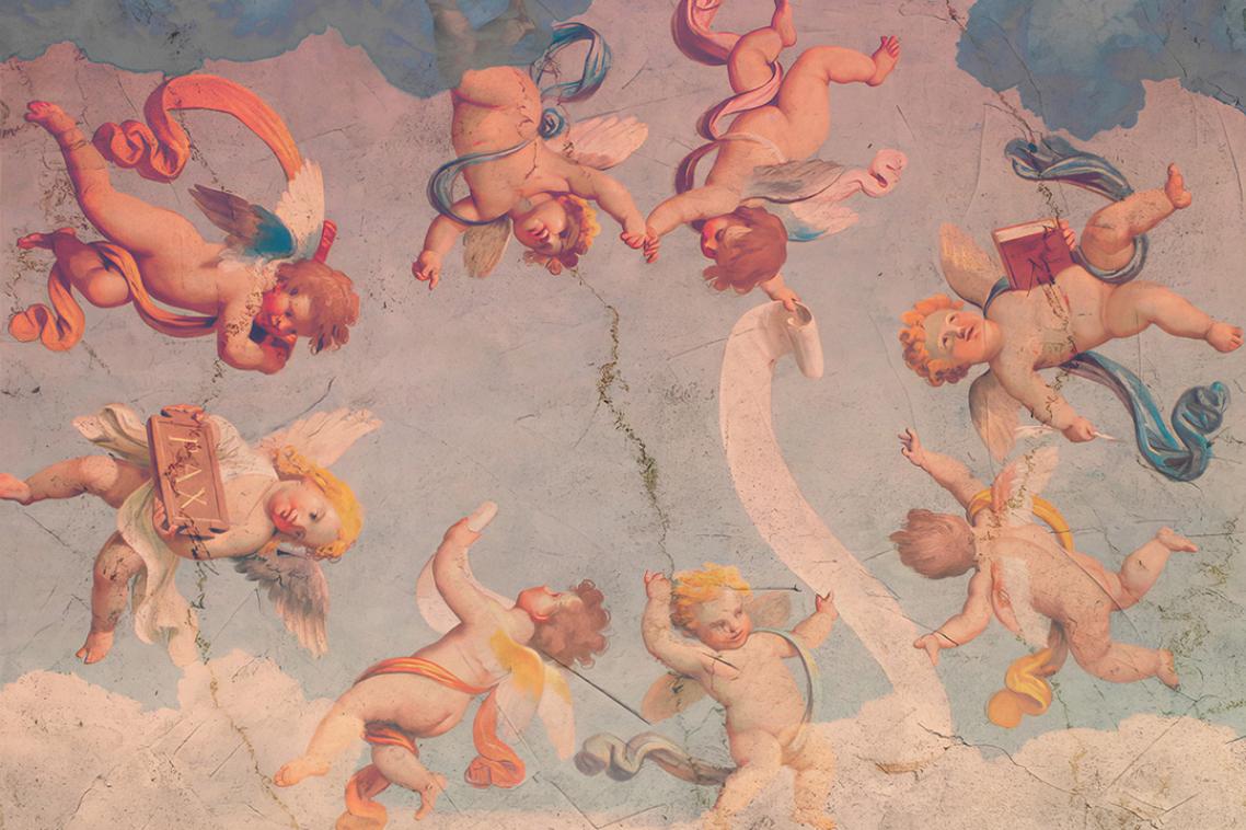 A painting of little cherubs. 