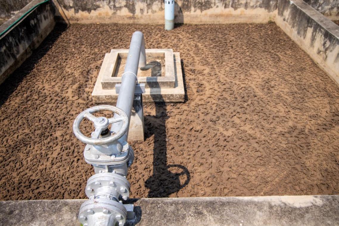 Sludge drying pans are a common piece of infrastructure in the wastewater treatment process. 