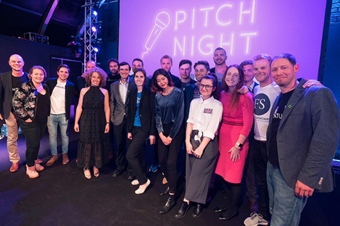 The 10 founders at the event.
