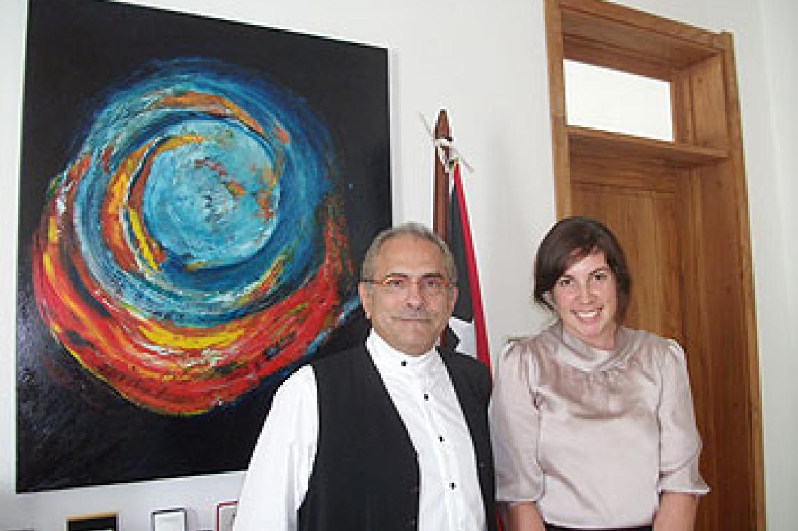 Jo Sampford with Dr Jose Ramos-Horta