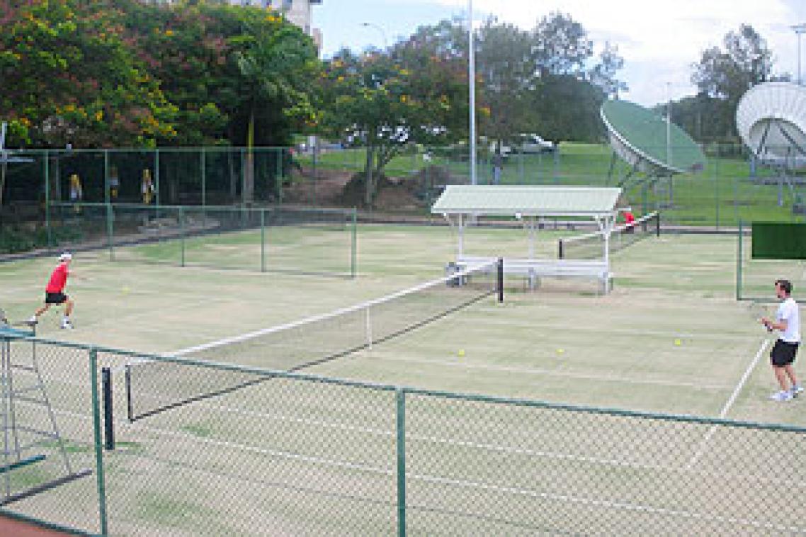 Several courts at the UQ Tennis Centre have re-opened following January's floods