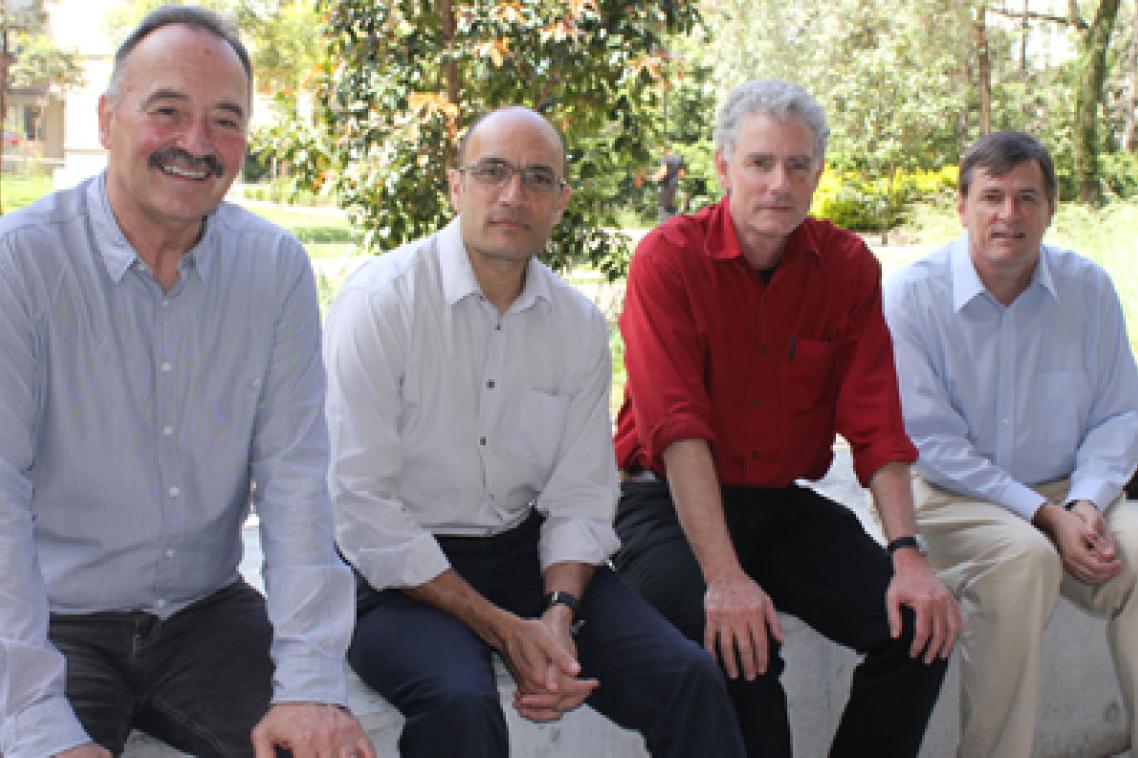 Professors Robert Lingard, Mark Western, Stephen Bell and Andrew McLennan