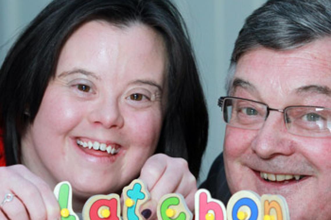 Laura-Jane Dunne and Pat Clark, Down Syndrome Ireland CEO at the launch of Latch-On in the Republic of Ireland.