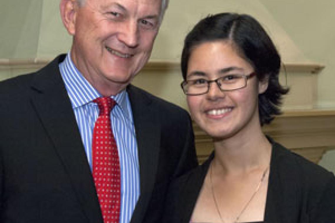 UQ Law Mentor of the Year Dan Ryan and law student Kah Hey Loh who nominated him.