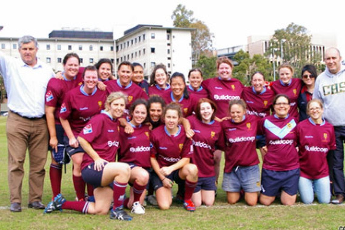 The UQ Rugby women's team.