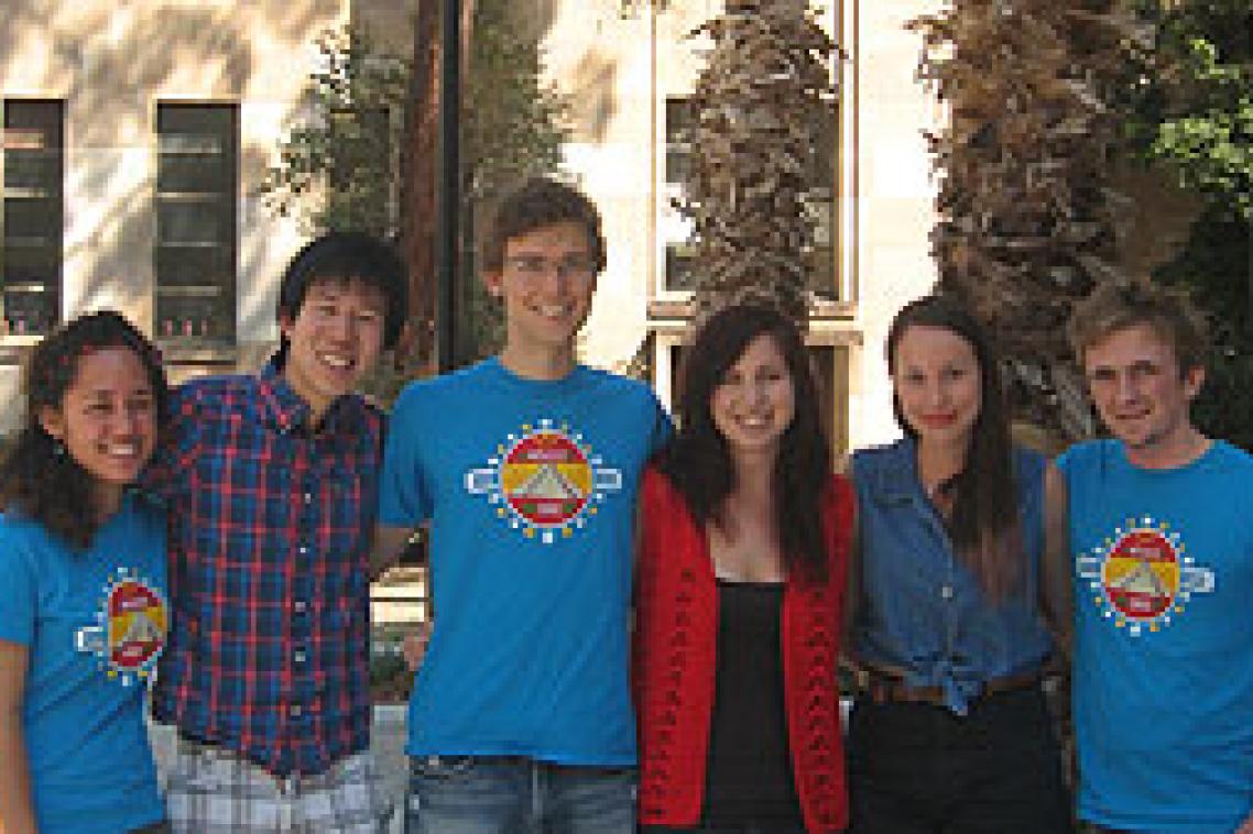 Students Oriana, Wayne, Kamil, Esther, Clare and Michael, who recently travelled overseas to take part in U21 events