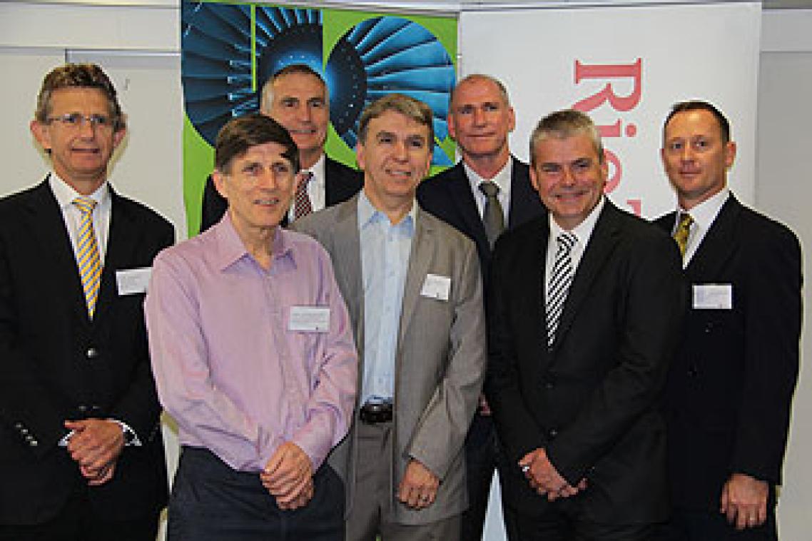 Back row L-R: Professor Graham Schaffer, Professor Gordon Dunlop, Steve Healy. Front row L-R:
Professor Peter Hayes, Dr Denis Audet, Francois Tremblay