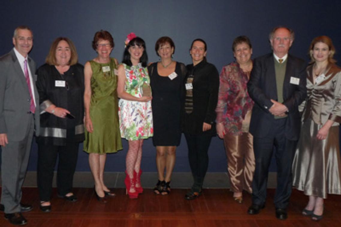 Professor Nick Shaw (HoS, Pharmacy), Christine Bundesent (Director, ICTE-UQ), Marg Cannell, Jacqueline Bond, Michele Feinberg, Alex Rossi, Leigh McKauge, Professor Mick McManus (DVC-A), Lynne Emmerton.