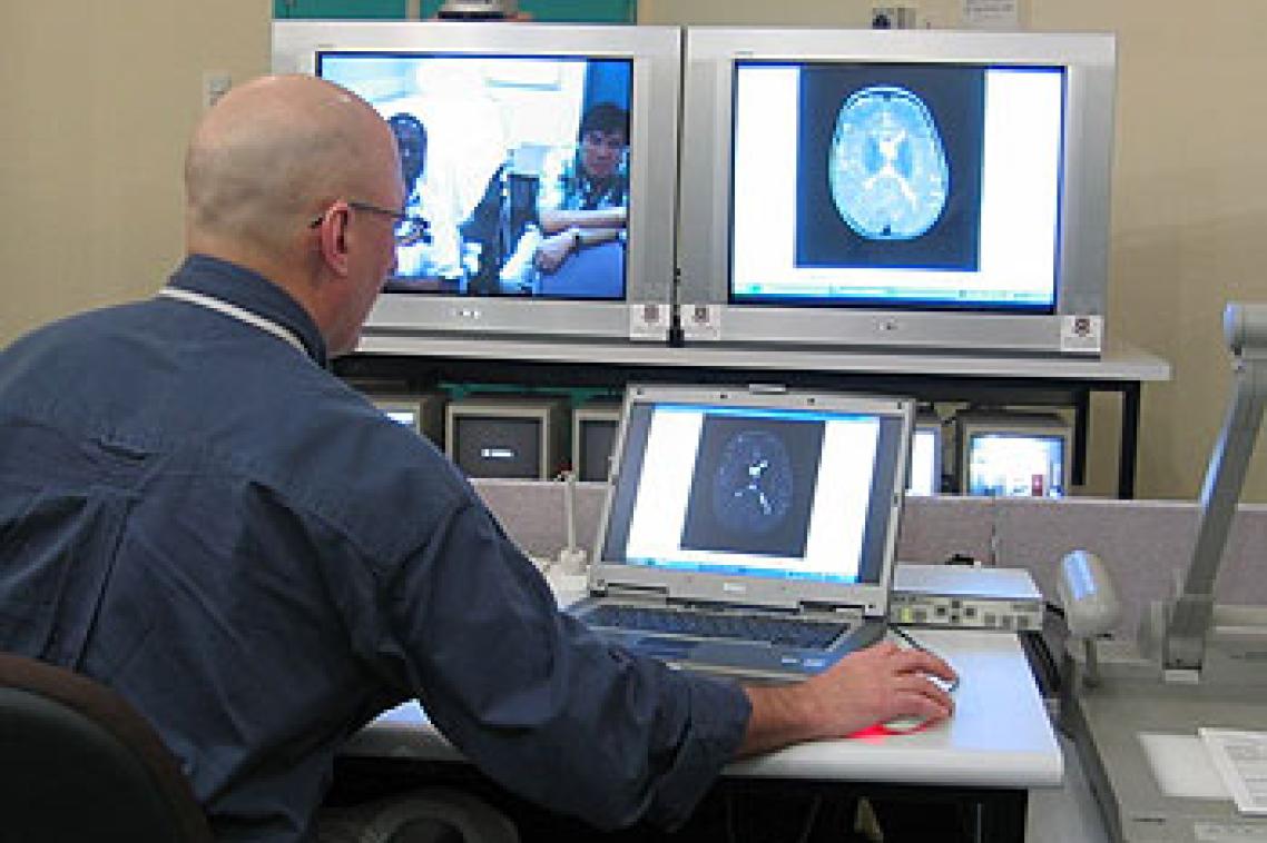 Typical consultation between remote clinical staff and a Brisbane-based specialist – in this instance a paediatric neurologist.