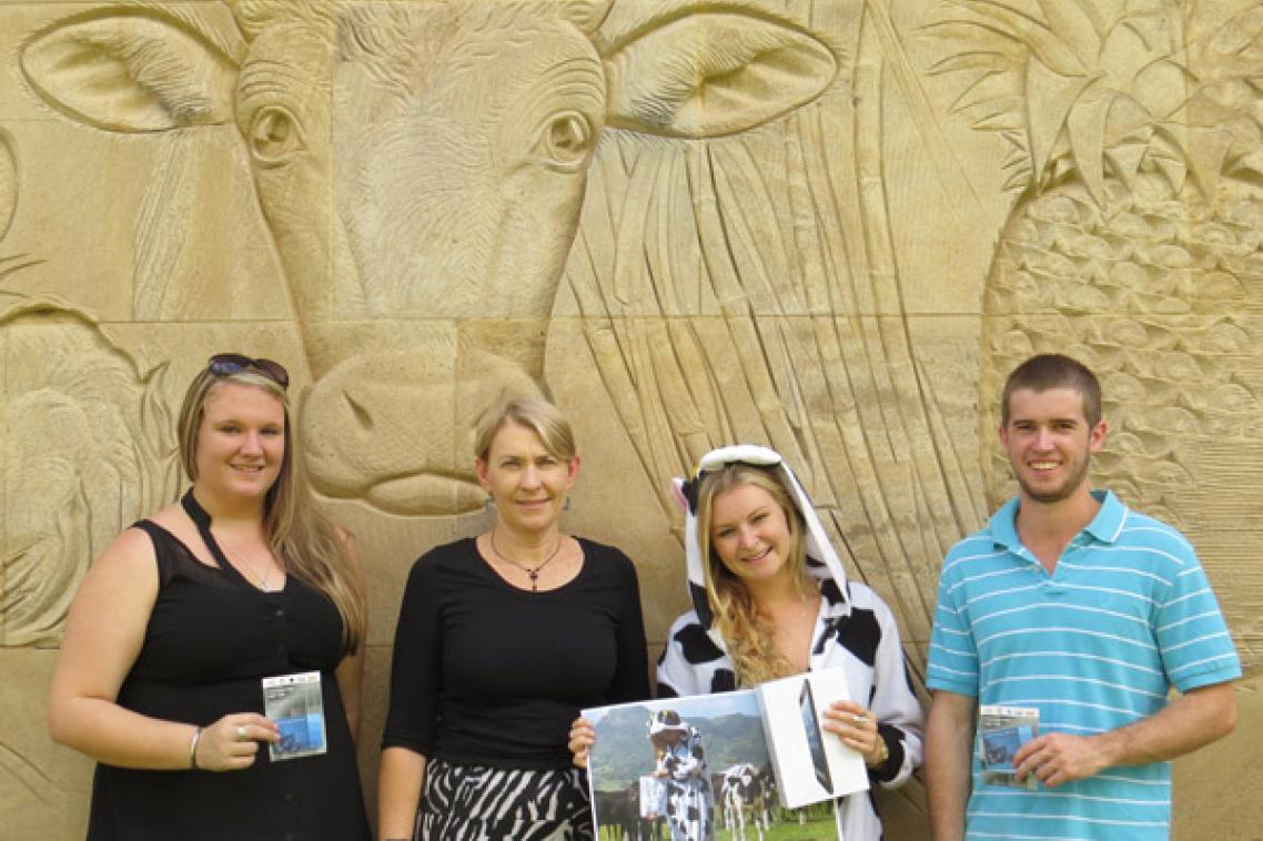 Rae Carter (3rd Place), Campus Director Janelle Zahmel, Jess Roberts (1st Place) and David Innes (2nd Place).