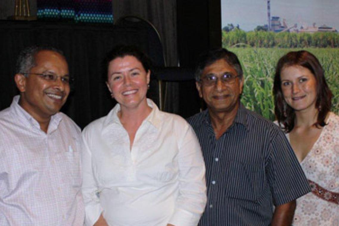 Some of the SaveNCane team (from left) Dr Prakash Lakshmanana, Dr Nicole Robinson, Jaya Basnayake and Jessica Vogt.