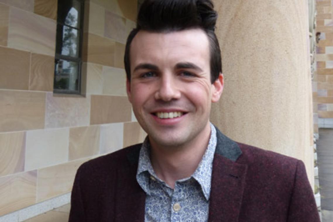 David Andersen will graduate valedictorian at the Arts and Humanities graduation ceremony at The University of Queensland on Friday.