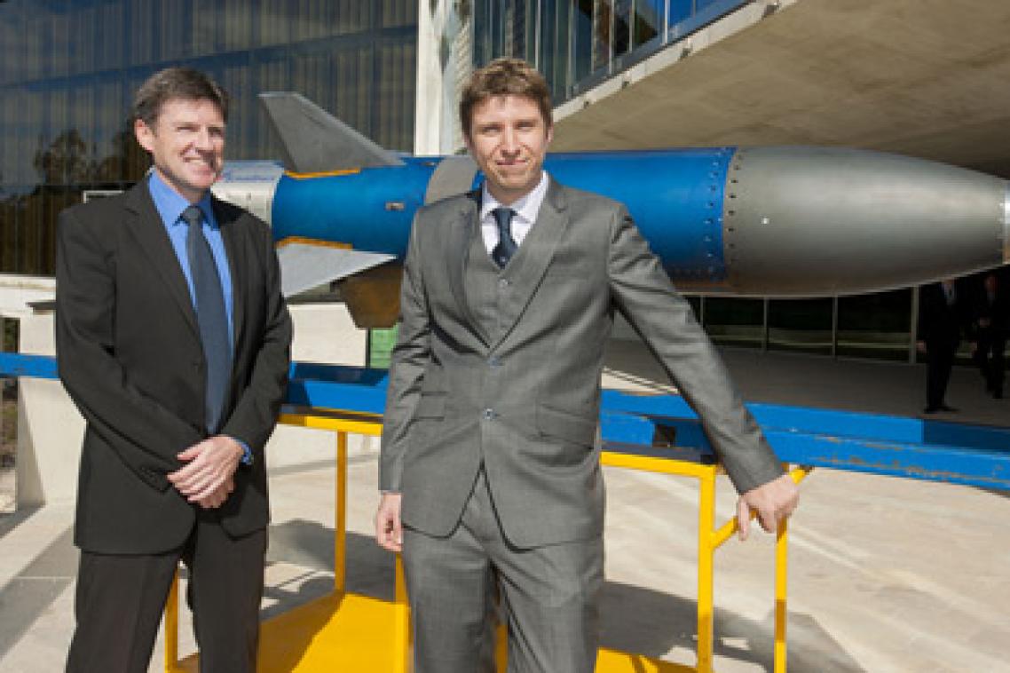 SCRAMSPACE Director Professor Russell Boyce and Technical Lead Dr Sandy Tirtey.