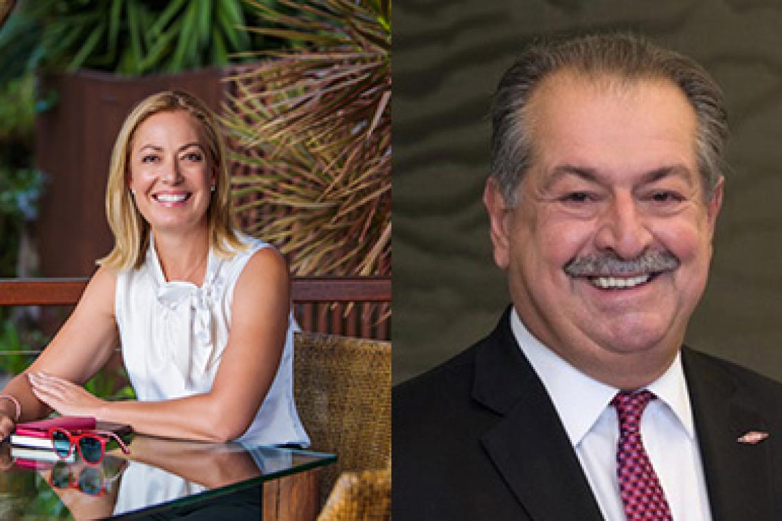 Sarah Kelly and Andrew Liveris