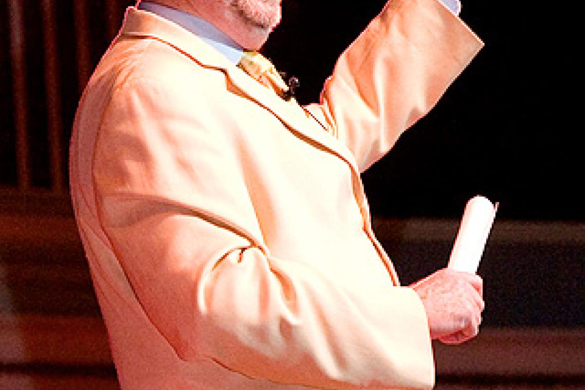 Professor Bille Brown at the opening ceremony of the VIII World
Shakespeare Congress, hosted by UQ in 2006