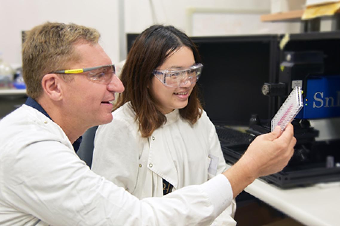 Professor Matt Trau and PhD student Jing Wang 