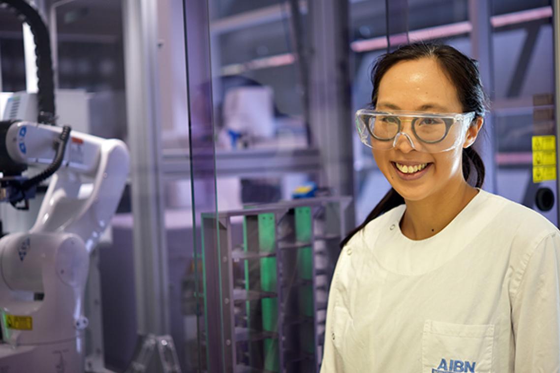 Associate Professor Jess Mar in the lab at The University of Queensland’s Australian Institute for Bioengineering and Nanotechnology