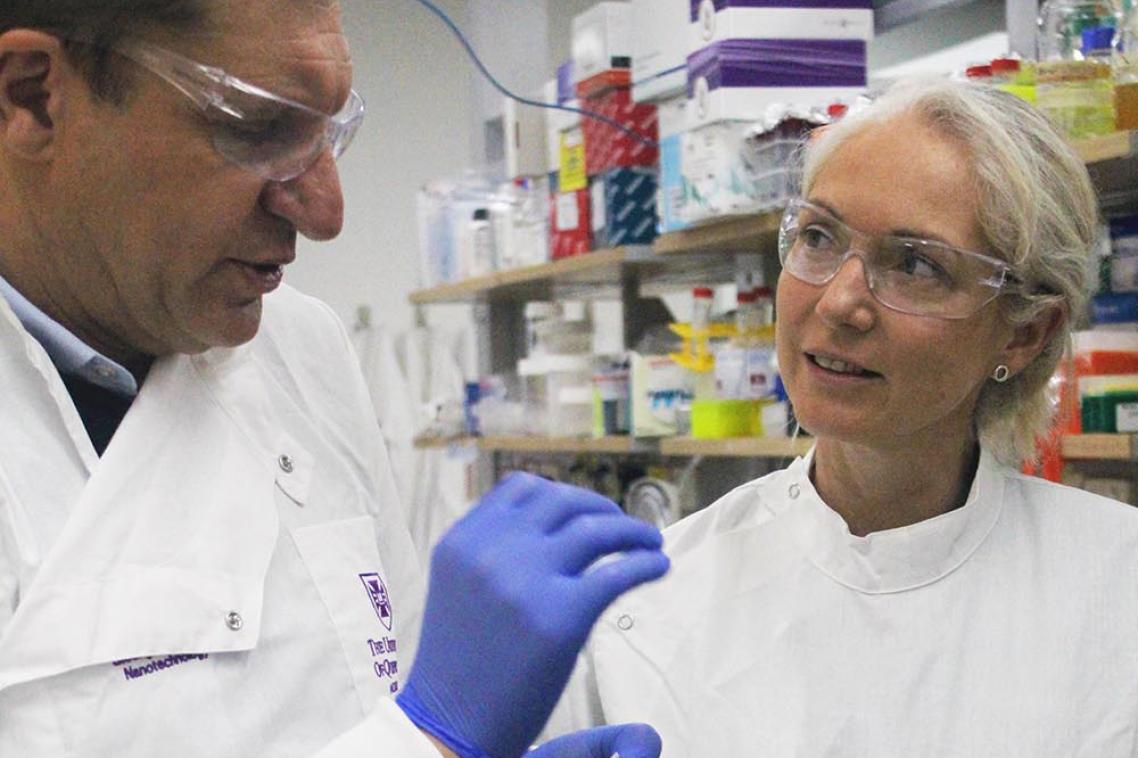 UQ's Professor Matt Trau and Evolution Mining's Anika McManus