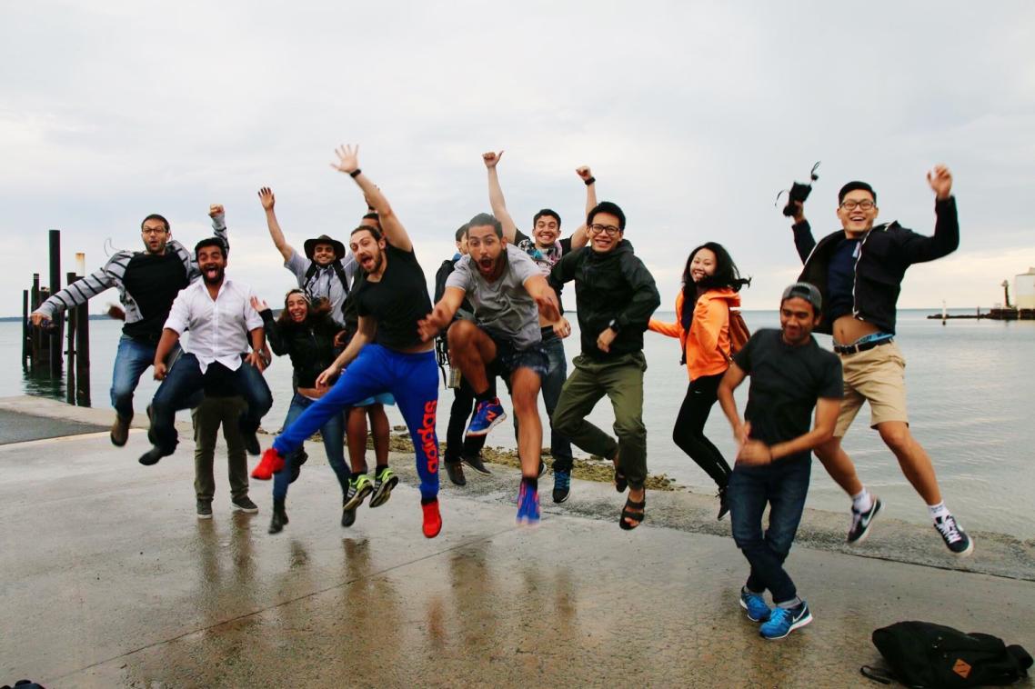 Hasan and Anastasios with a Tourigin tour group bound for Stradbroke Island (photos on jetty) 