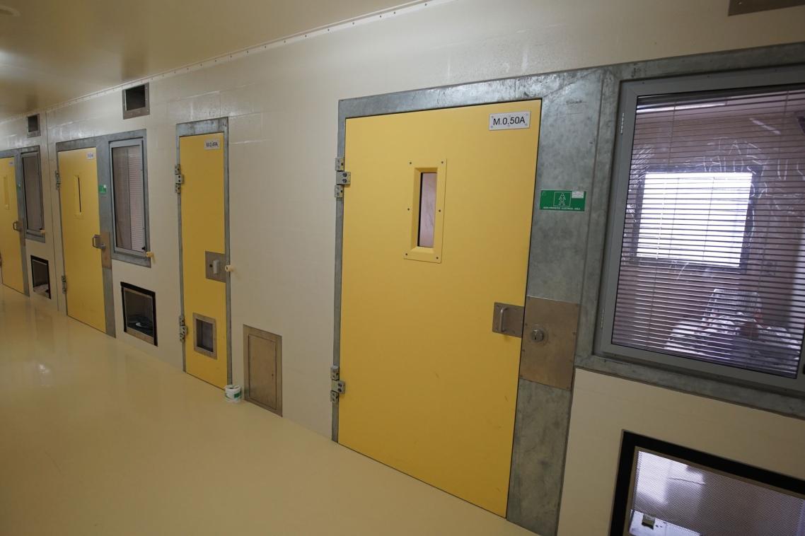 © 2017 Daniel Soekov for Human Rights Watch. A prisoner lies in his solitary confinement cell in the safety unit at Lotus Glen Correctional Centre, northern Queensland.