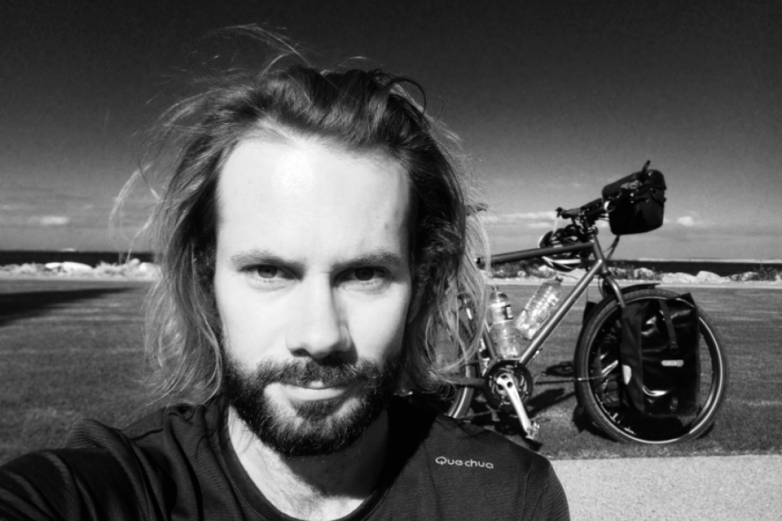 Former School of Human Movement and Nutrition Sciences student Aaron Austin-Glen will finish a 15,000km bike ride through 20 countries when he visits his alma mater on Tuesday 7 July.