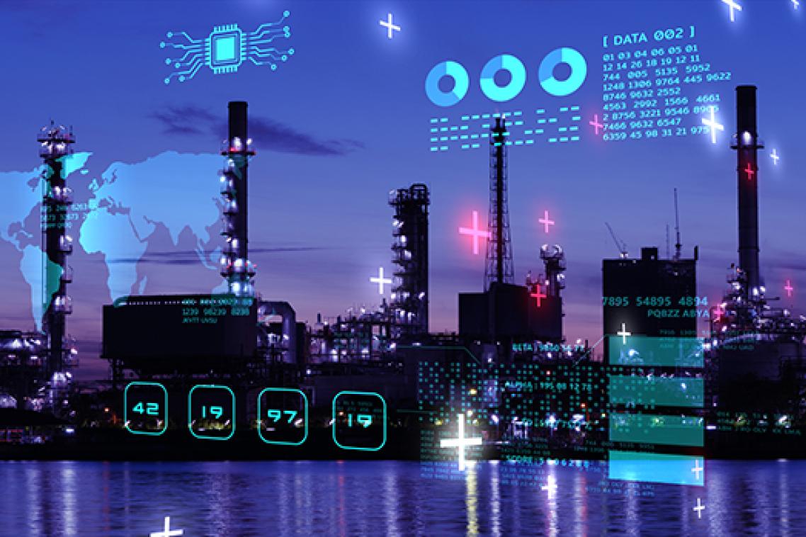 Industrial plant on the water