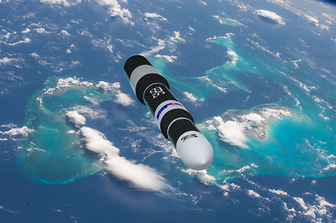 Computer-generated image of Gilmour Space's new rocket, Eris.