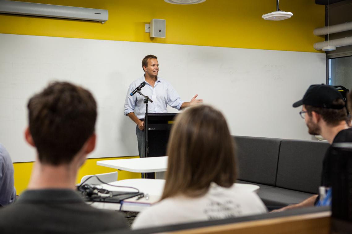 Queensland Chief Entrepreneur Mark Sowerby at UQ Idea Hub launch event