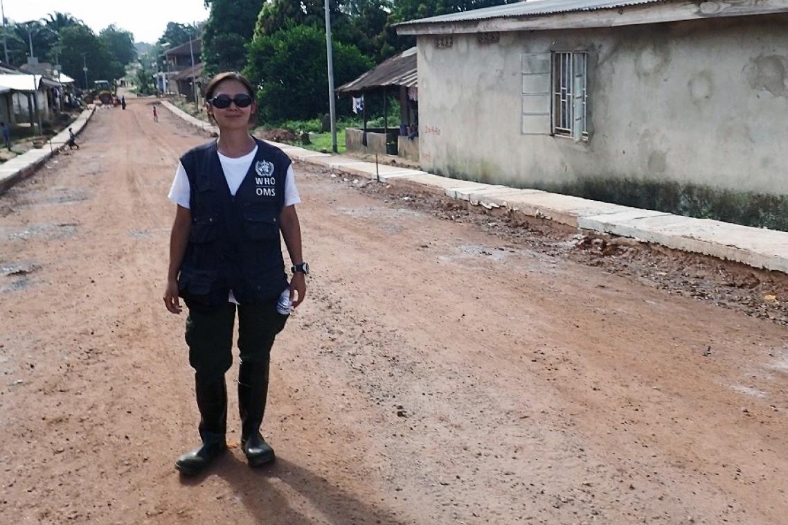 Kei Owada on assignment in Sierra Leone