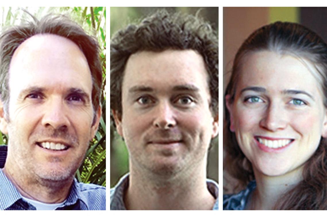 2015 Fulbright Scholars Dr Scott Chapman, Dr William Feeney and Ms Kathryn Zealand