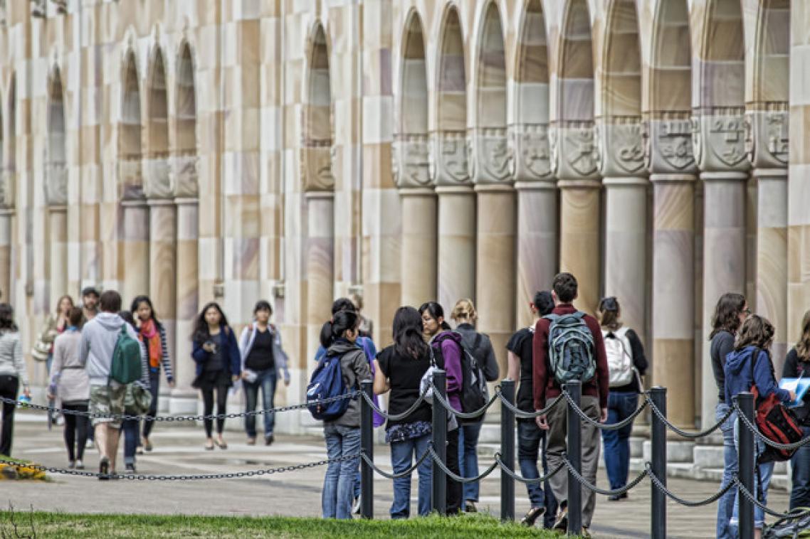 UQ students in the Great Court ... QS ranks UQ at 47th globally
