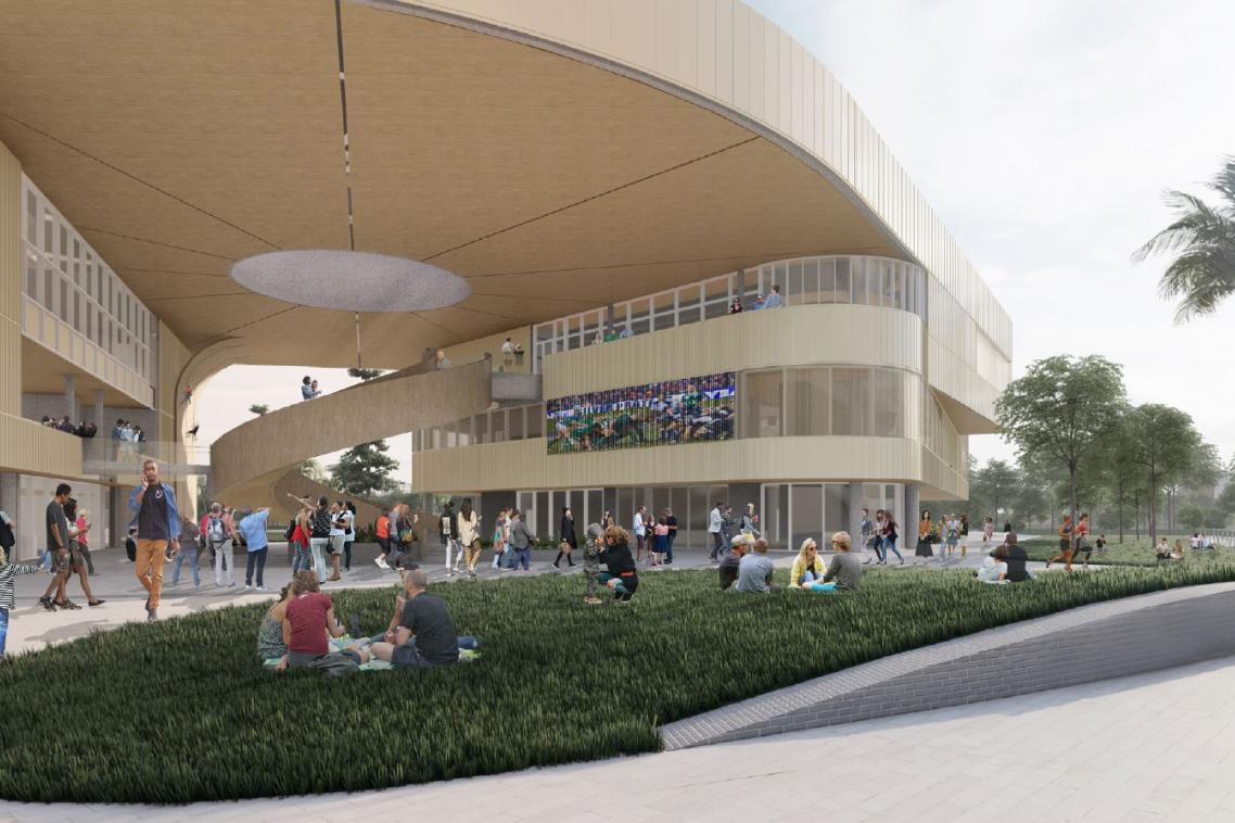Computer generated image of the proposed Health and Recreation Centre