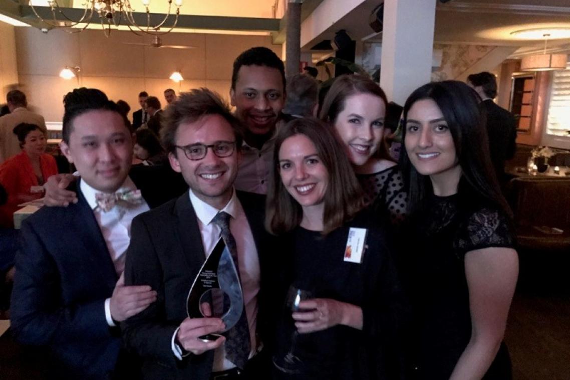 Carl (2nd left) with his ABC colleagues