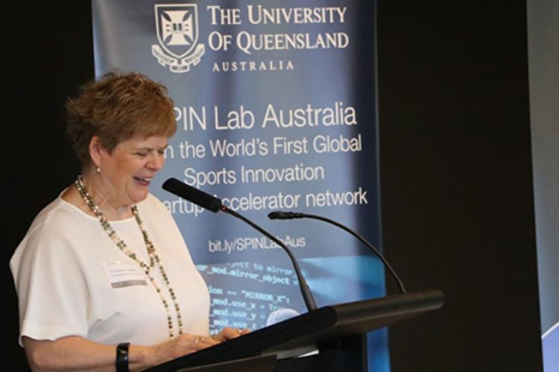 Queensland's Acting Chief Scientist Dr Christine Williams at the HYPE UQ SPIN Lab announcement