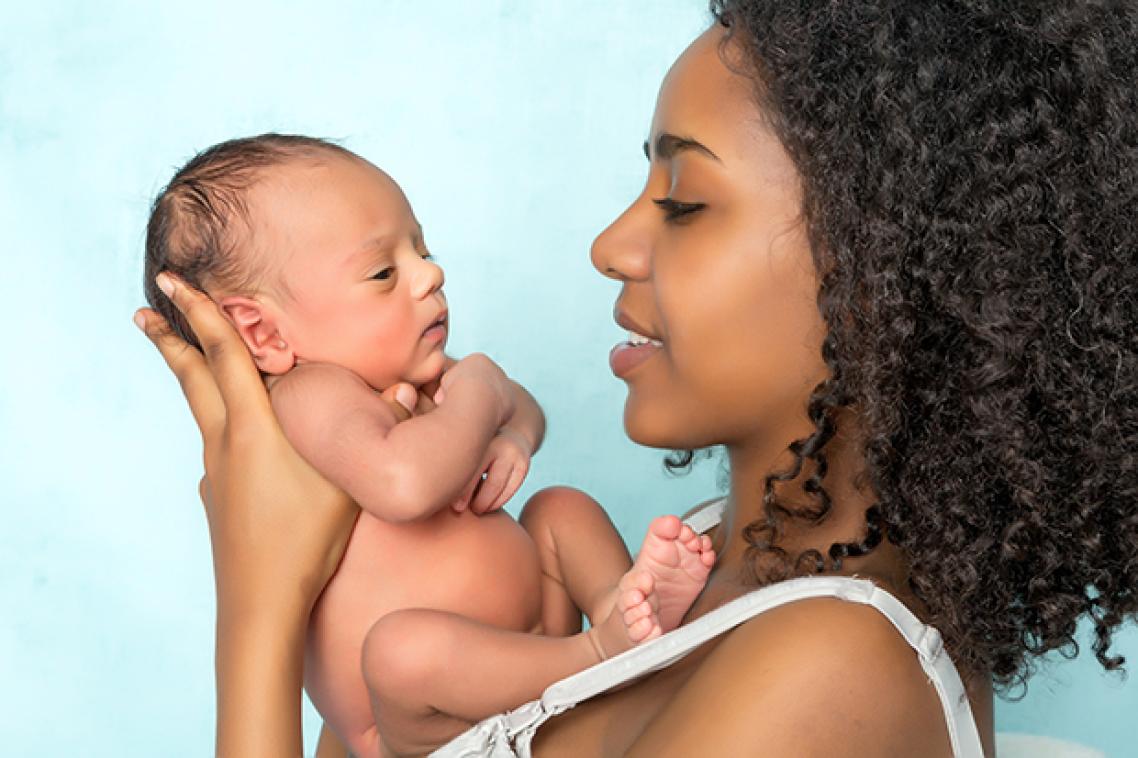 Mother and newborn baby