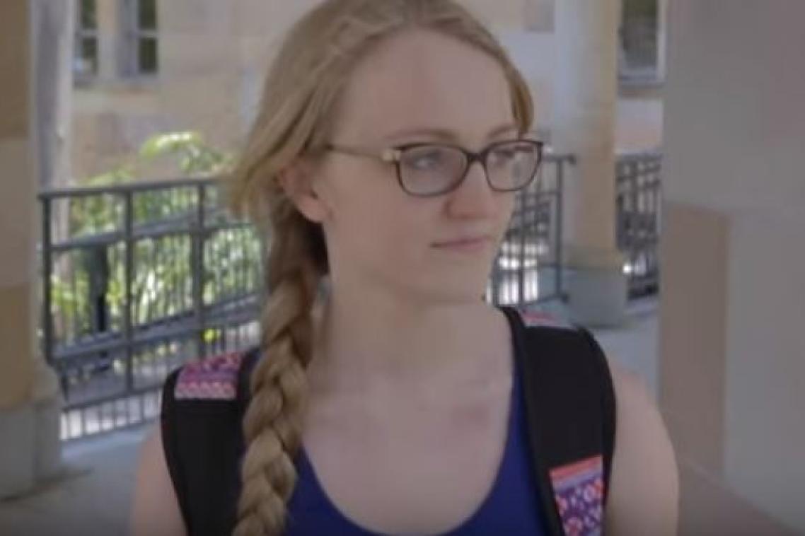 Jessica Von Pein in her video, where she explains her passion for nutrition, physiology and microbiology