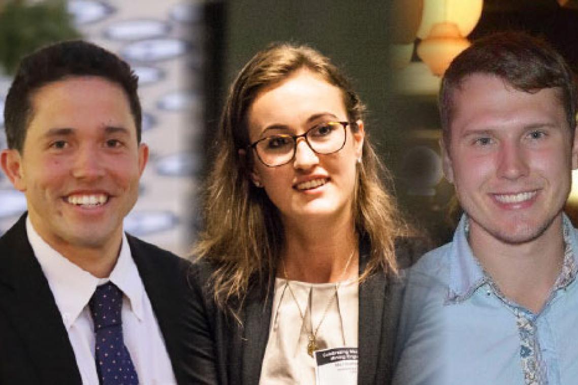 UQ 2018 John Monash Scholars (left to right) - Jordan English, Heather Muir, Steven Ettema