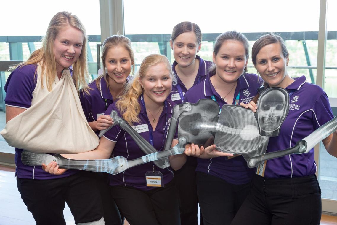Kirsten Cusack (far left) with her teammates.