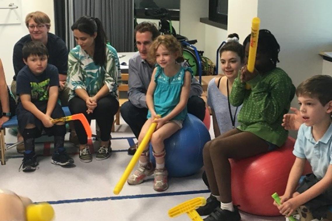 A group of children at the UQ camp.
