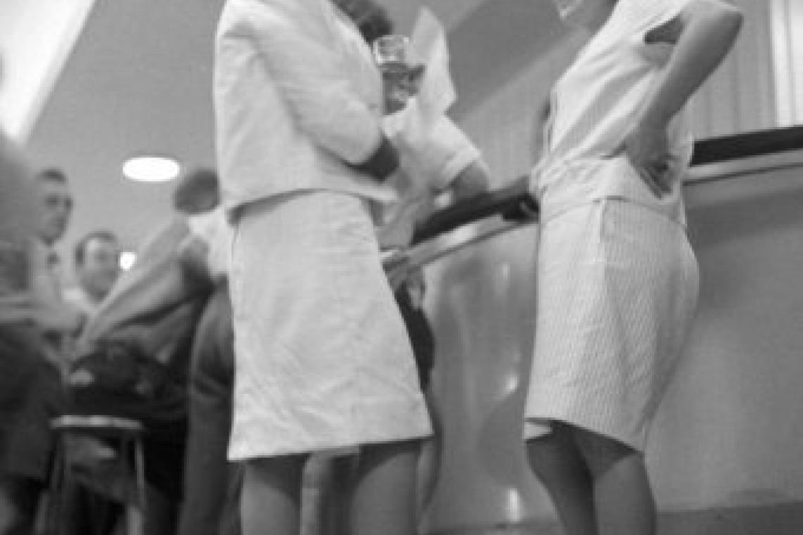 Merle Thornton and Rosemary Bognor protesting at the Regatta Hotel in 1965. Photo: The Courier-Mail