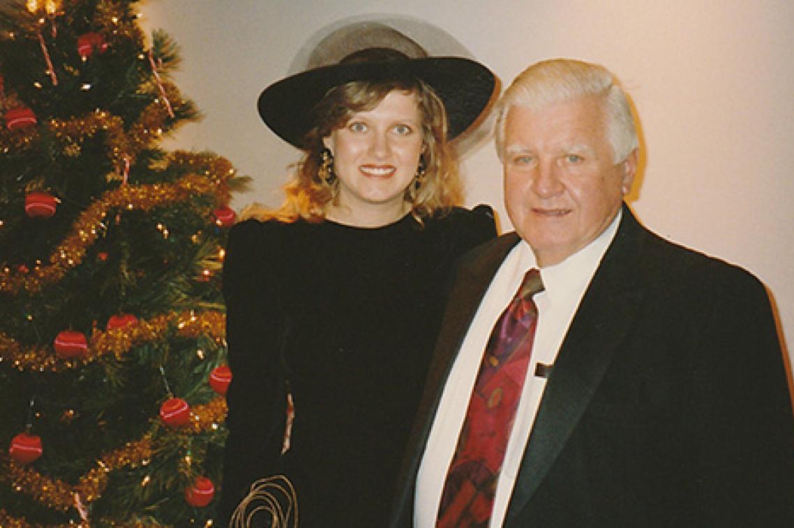 Professor Nancy Pachana with her father, Joseph T Pachana
