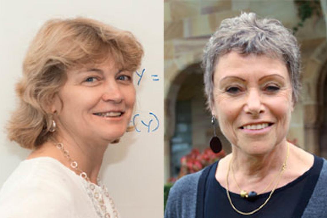 Professor Naomi Wray (left) and Professor Halina Rubinsztein-Dunlop