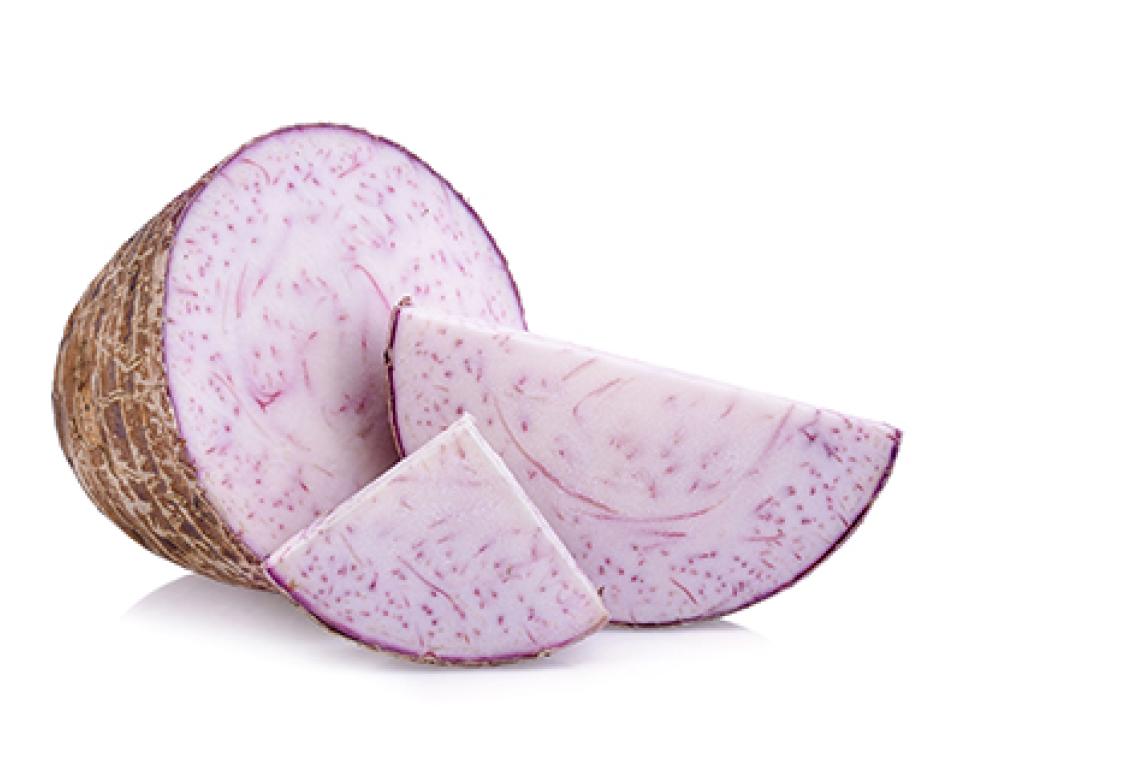A cross section of a taro.